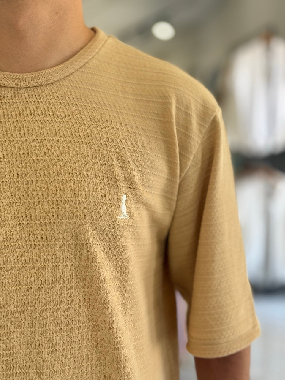 Remera oversize tejida