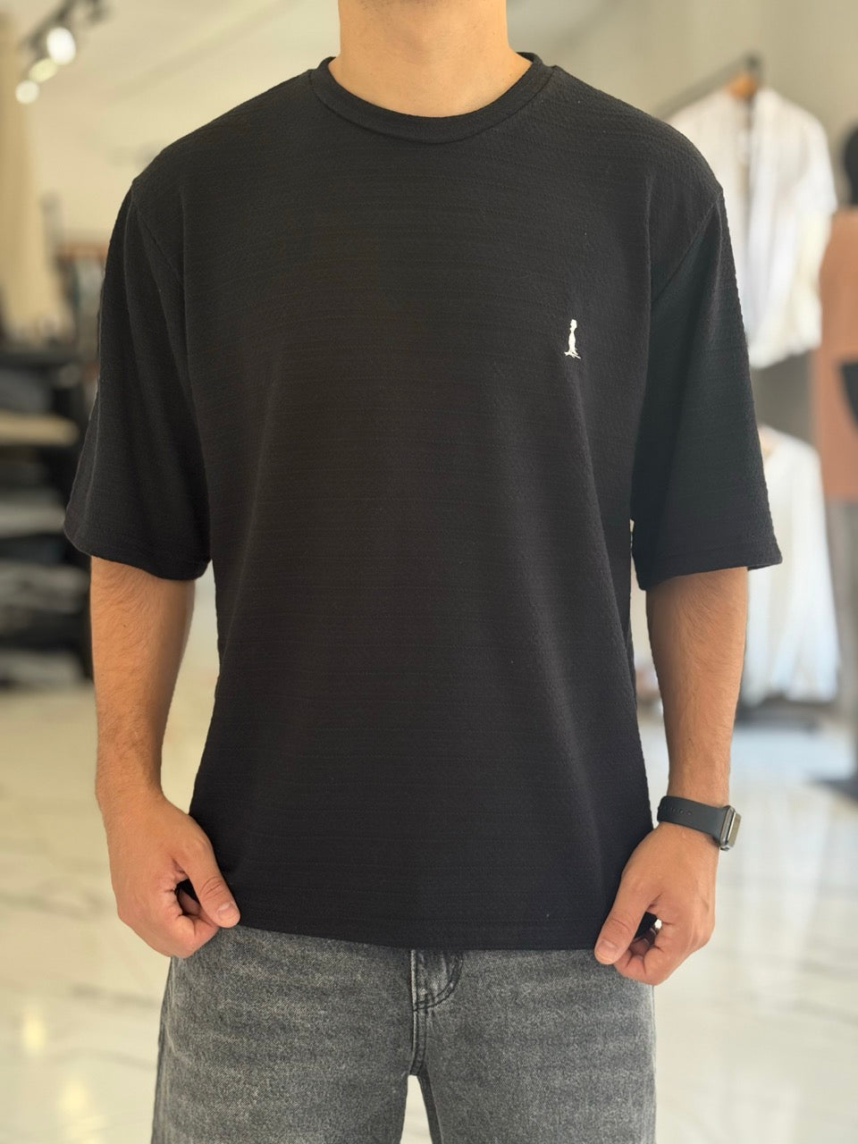 Remera oversize tejida