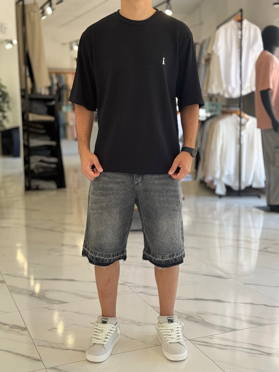 Remera oversize tejida