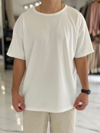 Remera oversize wafle