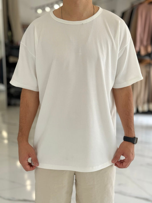 Remera oversize wafle