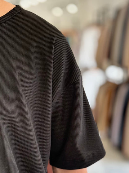 Remera oversize wafle