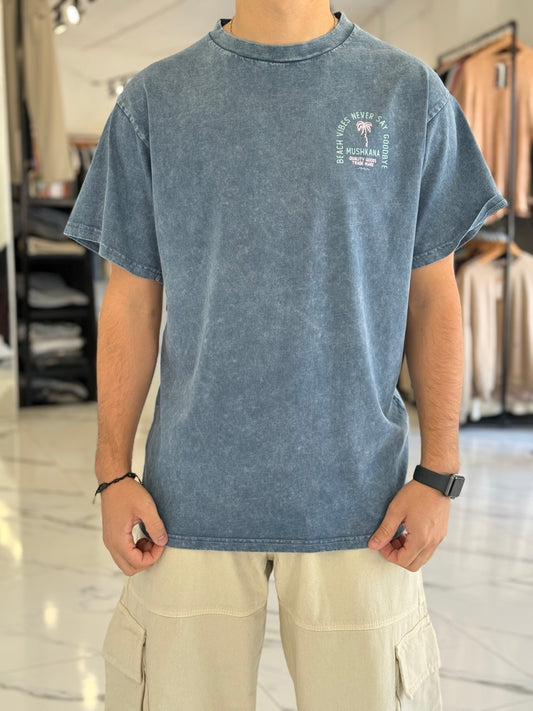 Remera oversize gastada “Beach Vibes”