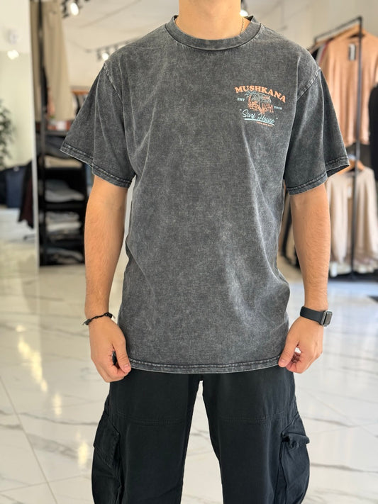 Remera oversize gastada “Surf House”
