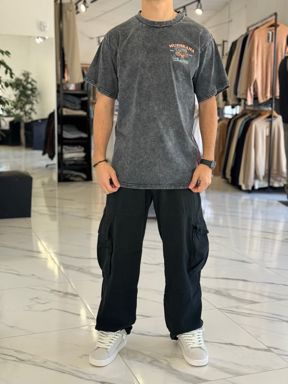 Remera oversize gastada “Surf House”