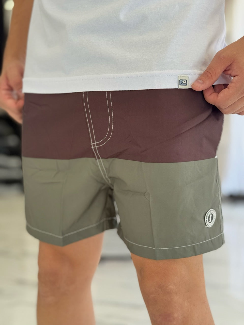 Short de baño combinado