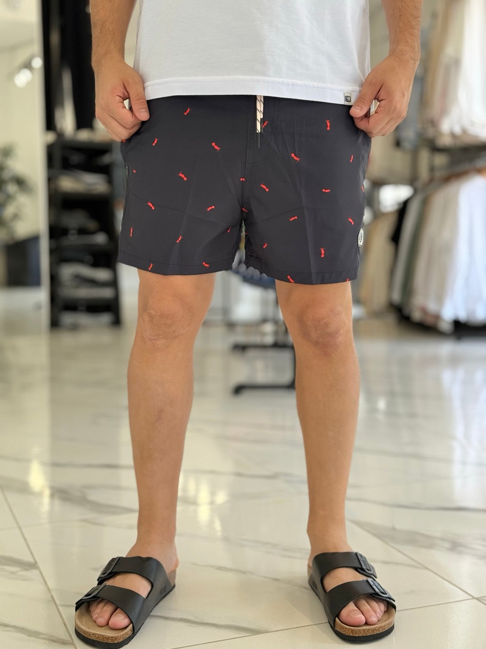 Short de baño estampado