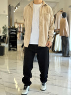 Sobrecamisa de pana beige