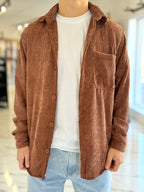 Sobrecamisa de pana chocolate