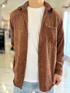 Sobrecamisa de pana chocolate