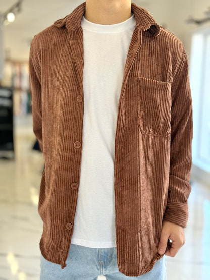 Sobrecamisa de pana chocolate
