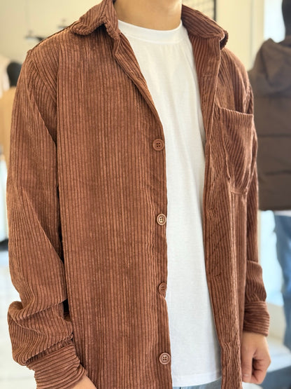 Sobrecamisa de pana chocolate