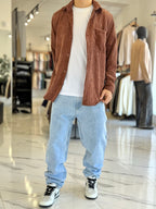 Sobrecamisa de pana chocolate