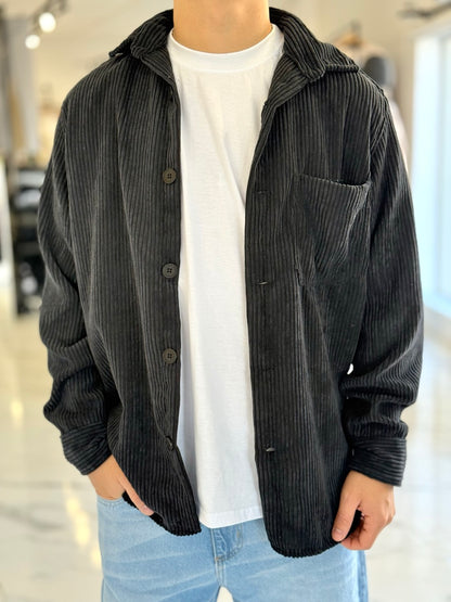 Sobrecamisa de pana negra