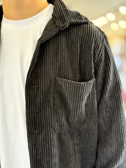 Sobrecamisa de pana negra