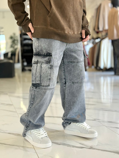 Baggy cargo "Darth" gris