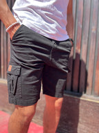 Bermuda gabardina cargo