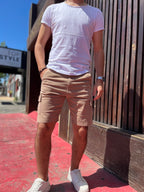 Bermuda gabardina cargo