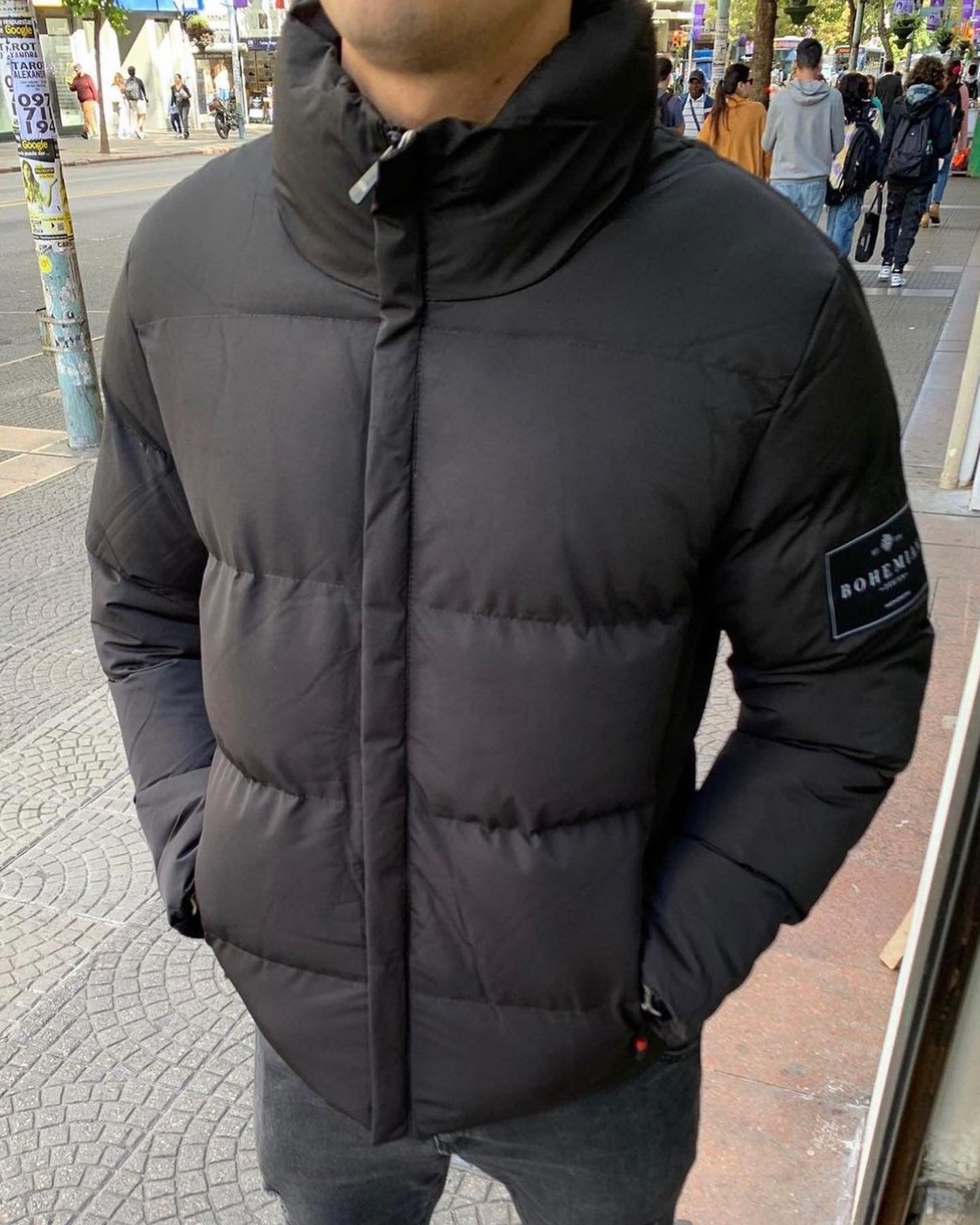 Campera puffer negra