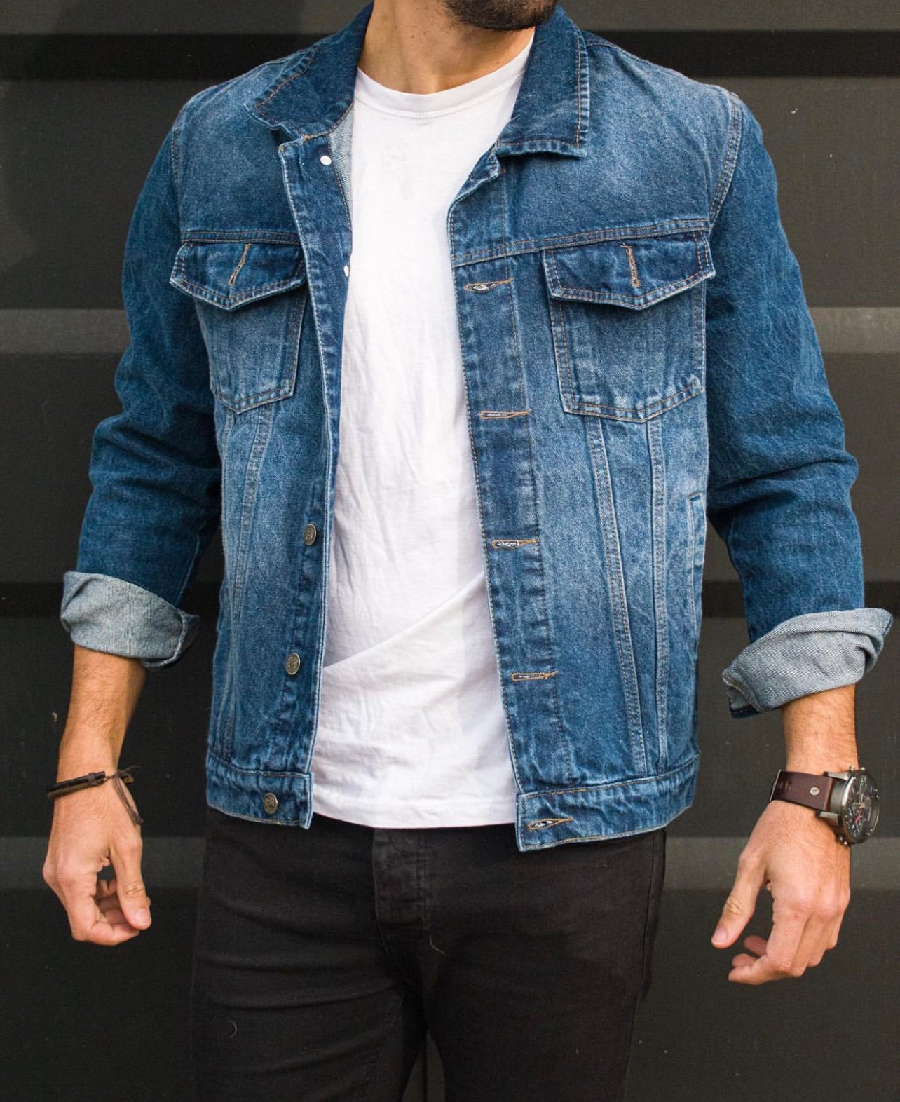 Chaqueta jean oscuro